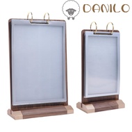 DANILO Ads Display Stand, Wooden Holder Label Holder Menu Card Holder, Multipurpose Acrylic Loose le