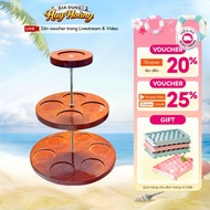 3-Tier Imitation Wooden Display Tower Decorating the Ancestor Altar for Luxurious Soft Drink Beer