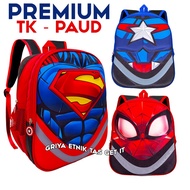 Kindergarten Kindergarten Bag For Boys Spiderman Superman Batman Ironman School Bag For Boys