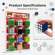 12pcs 5.3CM Rubix Cube 3x3x3 Magic Cube Puzzle Colorful Blocks Lucky668