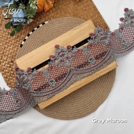 0.5 METER HOT DESIGN TRIMMING LACE JISU FULL BEADS BORDER LACE CANTIK DAN EXCLUSIVE I BRIDAL LACE