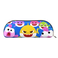 Baby Shark Fashion Pencil Case Large Capacity Student Cosmetic Bag Casual Glasses Case