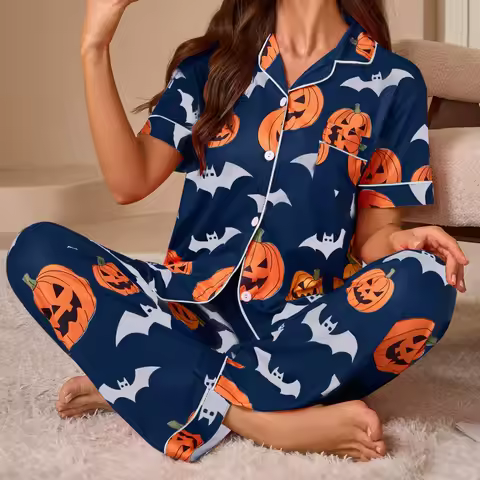 Women's Pajamas Set Pijama Pajama Sets Sleepwear Women's Home Clothes Woman Halloween Womens Suit Sl