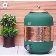 5L / 8L Pure Copper Silk Green Half Hammered Water Dispenser (Matka) Capacity 8000ML 5000ML