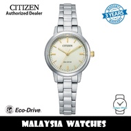 Citizen EM0930-58P Eco-Drive Beige Dial Silver-Tone Stainless Steel Women's Watch