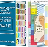 Index Tabs for DSM-5-TR, DSM-5, Color-Coded and Laminated DSM-V-TR Tabs, with 18 Blank Tabs, Alignme