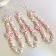 Korean Phone Chain Acrylic Beaded Phone Pendant Cartoon Cute Multifunctional Phone Bracelet Chain