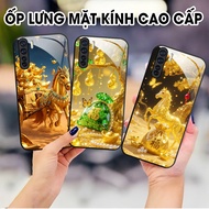 Oppo A91 / Reno 3 glass case with unique horse and horse print, money bag and fortune
