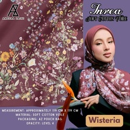 [ AZ INREA ] by Ameera Zaini Premium Soft Cotton Voile Printed Bawal Bidang 47 + Free Pouch Bag