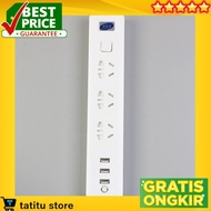 Jrdq Power Strip Plug 3 Usb Port+3 Electric Plug Led Indicator