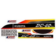QUALITY DC60 DC 60 STICKER KUBOTA LIS
