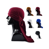 Durag Headscarf Head Cap Long Tail Cap Pirate Hat Hip Hop Hat hiphop Lace-Up Headscarf Rap Men Women Same Style