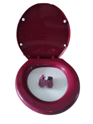 ฝารองนั่ง ฝาชักโครก ฝาส้วม นัสโก้ NASCO NS-6001 ทรงกลมสีแดง ราคาถูก ของแท้ 100%