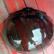 Retro bogo helmet visor Convex Bubble || Bogo glass SMOKE or ribbon | Black bogo glass | Bogo Glass