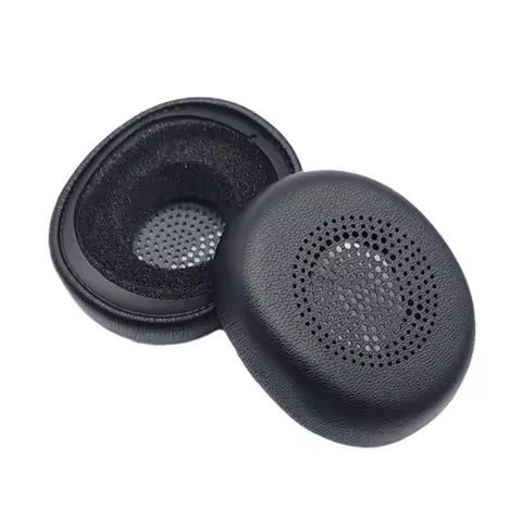 1Pair Ear Pad Replacement Leather Earpads Ear Cushions Sponges Cover Earmuffs for Jabra Evolve2 30 S