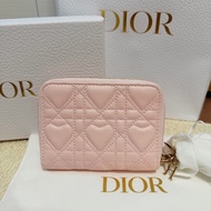 情人節限定款 Lady Dior Scarlet Wallet Pink