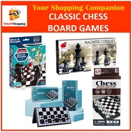 ST Magnetic Chess & Checkers Chess Game Foldable Board Game Magnetic & Non-magnetic Portable Classic