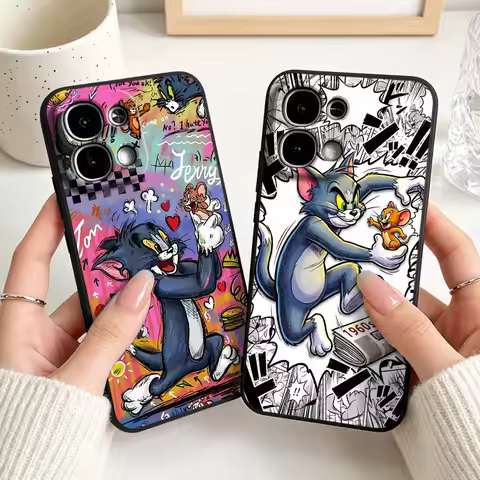 Comics T-Toms J-Jerrys Dark Phone Case For OPPO Find X5 X6 X8 X9 A5 A6 A80 A60 A40 A98 A96 A94 A76 A