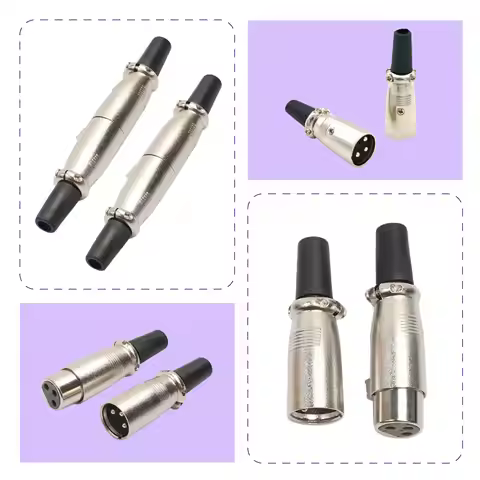 5pcs Multi-Pin XLR Connector 3/4/5Pin Microphone Canon balanced Connector Male and Female Head Speak