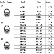 1PCS Bearing Micro Motor Precision Instrument Toy 683RS 3x7x3 mm 52100 Chromium Steel (GCr15) P0 Gra