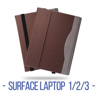 GGGGAI เคสแขนเคสแบบพับปิดได้แบบเปิดปิดหนัง PU ป้องกันสำหรับ Microsoft Surface Laptop 1 2 3 Surface B
