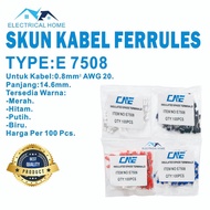 COLOR FERRULES CABLESkun E7508 0.75mm. BEST QUALITY