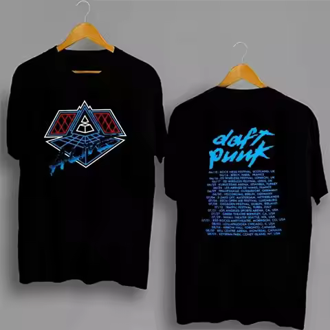 Alive Daft Punk 1997 Tour Cotton T Shirt Full Size S 5XL FH324