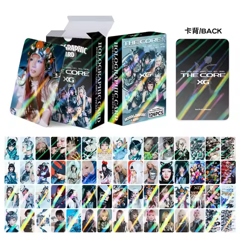 124pcs XG New Album THE CORE Photo Card Photocards Stickers Kpop Merch Lomo Cards Set Fans Collectio