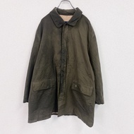 古著BURBERRY LONDON London 油鞣大衣/夾克，卡其色，帶抓絨內襯。