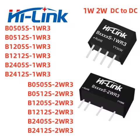 Hi-link 5V 12V 1W 2W Output B0505 B0512 DC DC Isolation High-effciency Mini Adjustable Power Module 