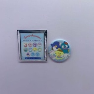 日版 Sanrio Characters 2021年 家居服 睡衣系列 5.6cm 圓形 襟章 Badge 隱藏版 - Tuxedosam 企鵝Sam & Hangyodon 水怪 & Pochacc