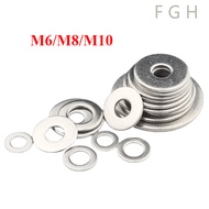 [FGH] M6/M8/M10 304 Stainless Steel Washer Round Screw Washer Metal Washer Flat Washer Thickened Ext