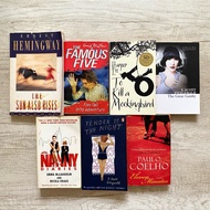 The Famous Five Fall into Adventure, The Nanny Diaries, The Sun Also RISES, How to Kill A Mockkingbi