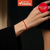 Luck Bracelet 7 Knots Red String Bracelet for Luck Protection Adjustable Braided Rope Jewelry Gift