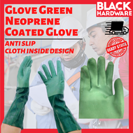 Black Hardware Scorpio Ansell Edmont 8-354 Green Neoprene Coated Industry Rubber Washing Cloth Insid