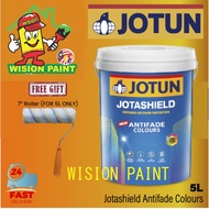 👌LIGHT COLOUR 👌 5L JOTUN JotaShield Antifade ( FREE 7" ROLLER SET) Exterior Wall Paint / Cat Luar / 