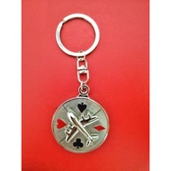 Rotatable plane poker keychain