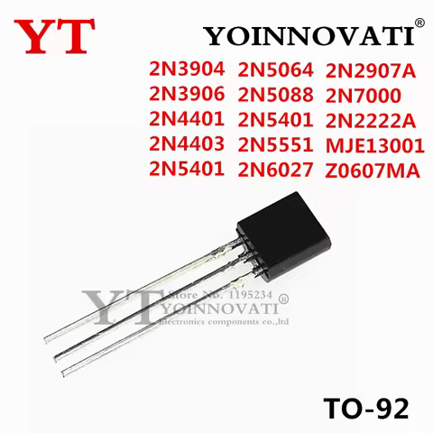 50PCS 2N3904 2N3906 2N4401 2N4403 2N5401 2N5064 2N5088 2N5401 2N5551 2N6027 2N2907A 2N7000 2N2222A M