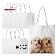 Sublimation Tote Bags Blanks 15 X 13 Inch Polyester Canvas Tote for DIY Crafting Heat Transfer Bag f