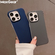 Mỏng Mờ Kiểu sợi Carbon Không Khung vỏ điện thoại Cho iPhone 15 14 13 12 Mini 11 Pro Max X XR XS Max