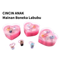 3pcs Fancy Toy Children's Rings 1 Heart box of 3 Cute Motif Rings
