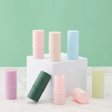 1PC 6g Candy Color Empty Refillable Lipstick Tube Travel Bottle Lip Balm Container Empty Cosmetic Co