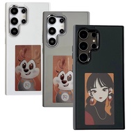 Tvcmall 4 Colors NFC Eink Screen Smart Phone Case for Samsung Galaxy S24/S23 Ultra  Protective Cover