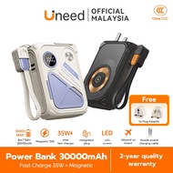 [3C Certification]Uneed Powerbank Wireless 30000/20000mAh PD35W Fast Charging Power Bank For IP 17/1