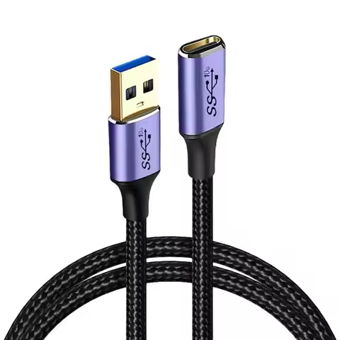 Nylon Weaving USB 3 0 Male To USB C Female Converter Cable Length Option for Charging Devices H8WD 0