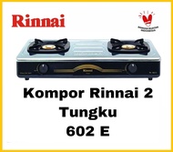 Kompor Gas Rinnai RI-602E(W) 2 Tungku / Kompor Gas 2 Tungku RI-602E(W) HITAM/PUTIH