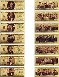 7Pcs Kpop Bangtan Boys Merchandise Gold Foil Bookmark Set for BTS Army Fans Collection Gifts(Printing on 2 Side)