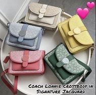 ▪️ Coach Lonnie Crossbody in Signature Jacquard  馬卡龍色 斜孭袋 手袋