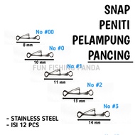 Peniti pelampung pancing Snap peniti pelampung pancing isi 12 pcs