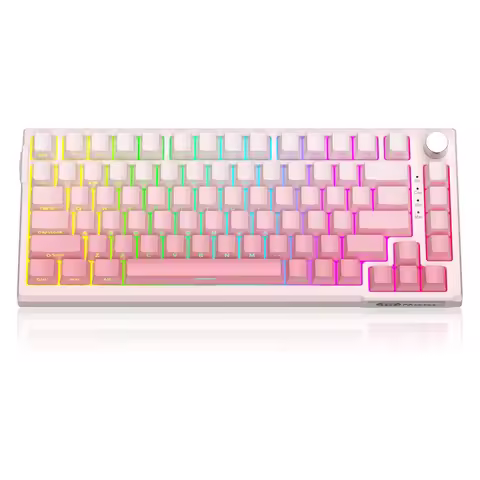 MageGee SKY81 75% Wireless Gasket Mechanical Gaming Keyboard, Hot Swappable RGB w/ 5-Layer Padding, 